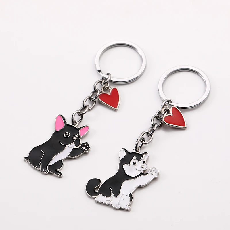 Dachshund dog pet footprint keychain Bag Charm car key chain ring holder pendant keychain Jewelry gifts Love accessories