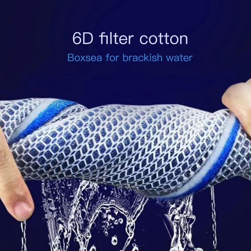 Aquarium Non-Gelled Biochemical Filter Cotton, Washable High-Density Sponge, Water Purification, Activated Carbon Material, 6D