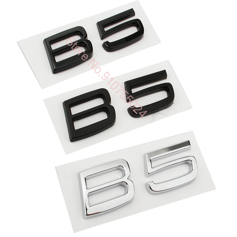 ABS Letters Numbers Emblem B5 B6 Trunk Lid Badge Decal Car Sticker for XC60 XC90 Glossy Black Matte Black Chrome