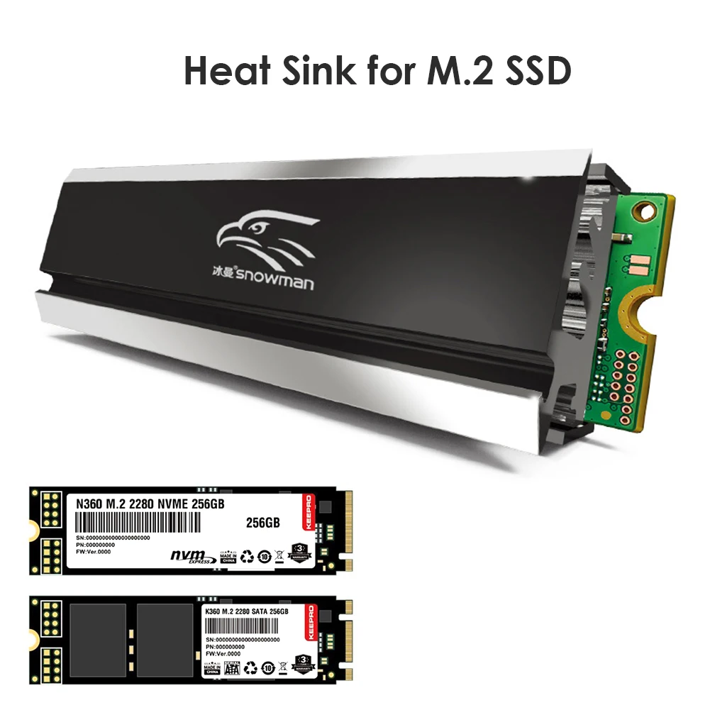 M.2 SSD NVMe Heatsink Cooler 2280 Solid State Hard Disk Radiator M2 NGFF PCI-E NVME Aluminum Heat Sink Cooling Thermal Pad