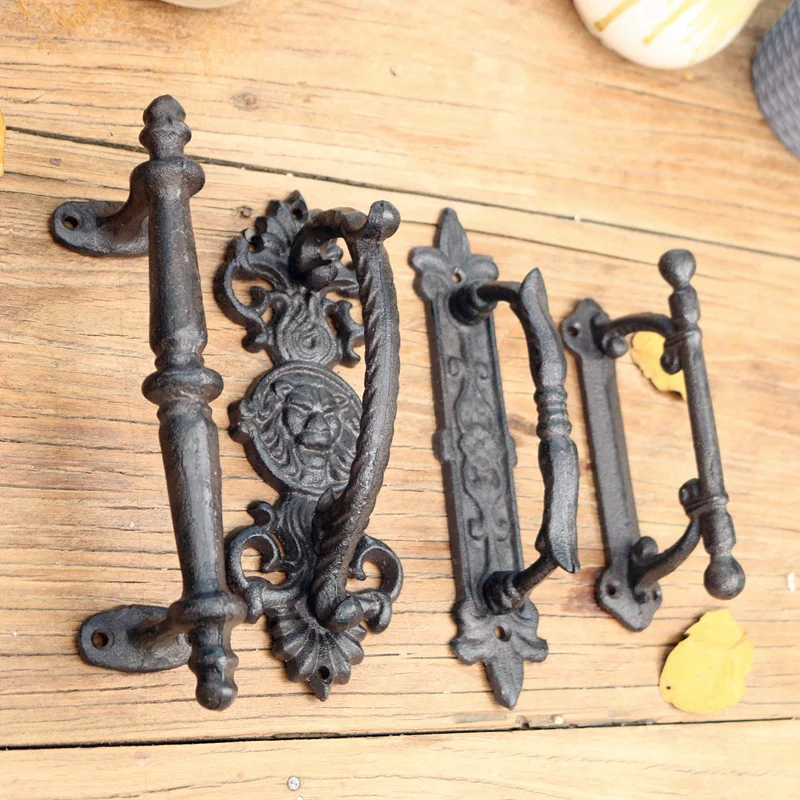 Retro Nostalgic European Chinese Creative Personality Cast Iron Craft Door Handle Door Handle Home Decoration