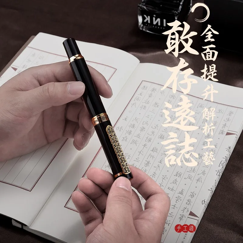 LT Hongdian Chinese antique style 1831 Replaceable Ink Cartridge Classical Classical High End Calligraphy Pen Bent Art Nib Busin
