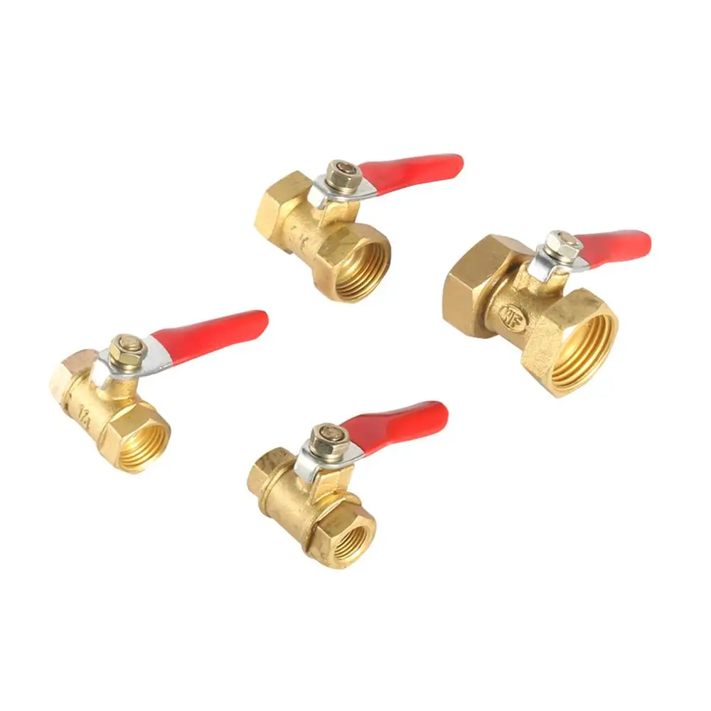 2Pcs Brass Ball Valve 1/4” 1/8\