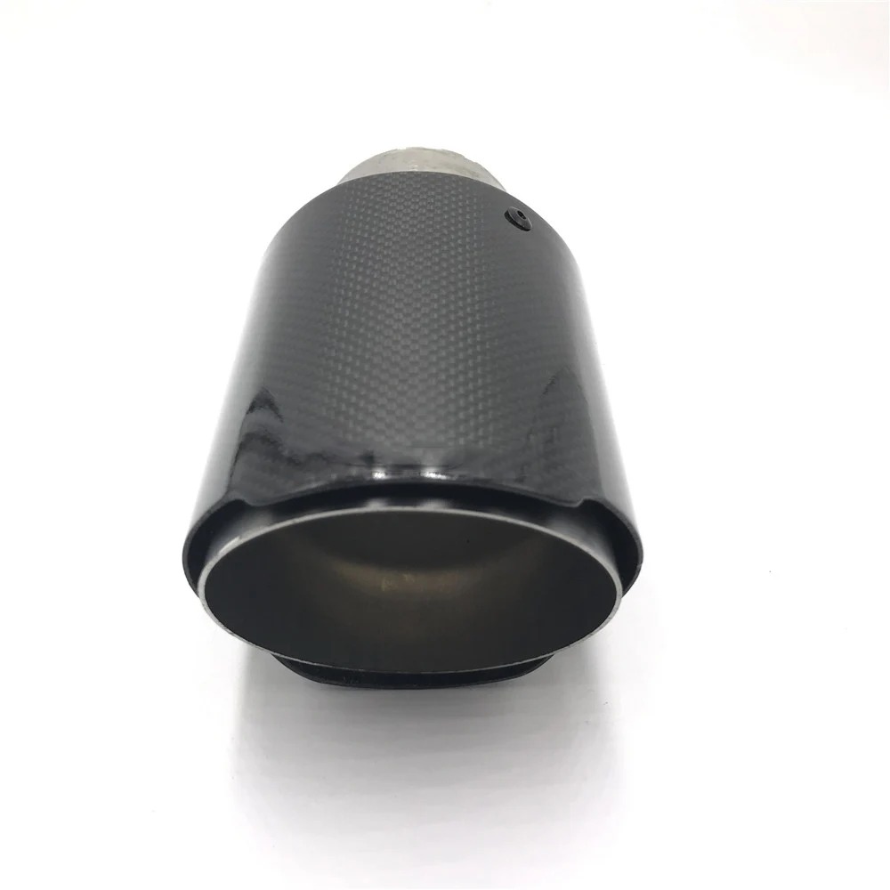 1pcs Car Accessories Top Quality 304 Stainless Steel Muffler Exhaust Tips For Universal Glossy Carbon Exhaust Pipe For Ak