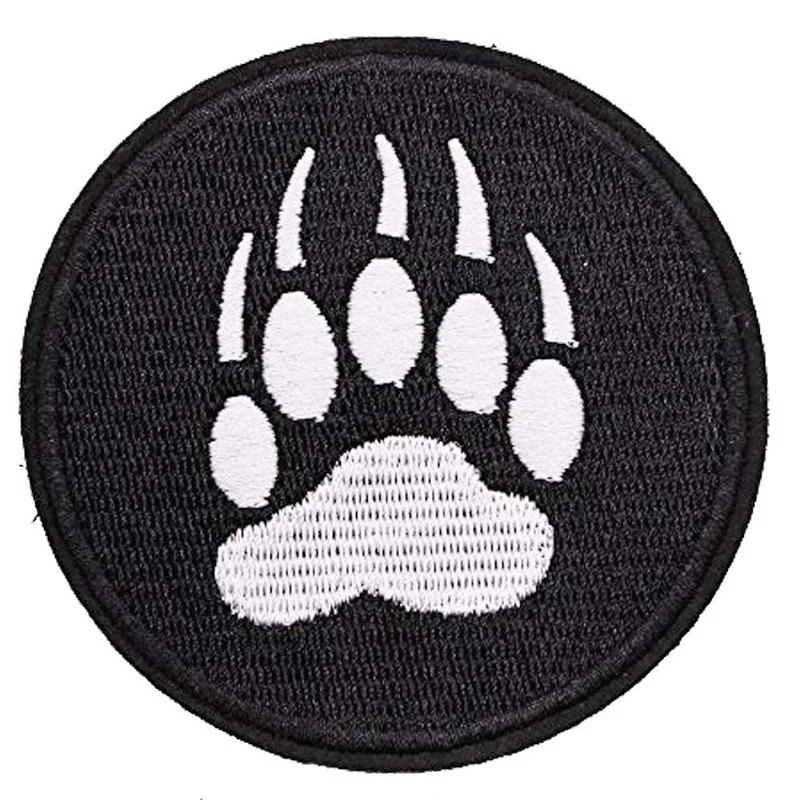 1/3PCS Bear Paw Iron on Patches for Clothing Sew-on Embroidery Appliques for Jackets Jeans Vest Backpacks DIY, 2.9\