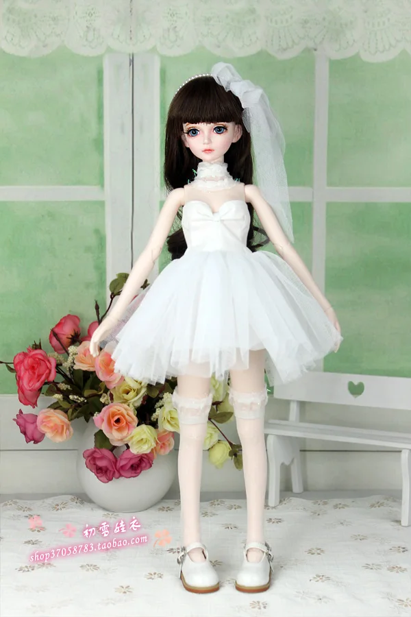 1/4 1/3 BJD clothing Accessories doll Wedding dress for BJD/SD MSD SD16 EID woman,not include doll, shoes,wig and other E2503