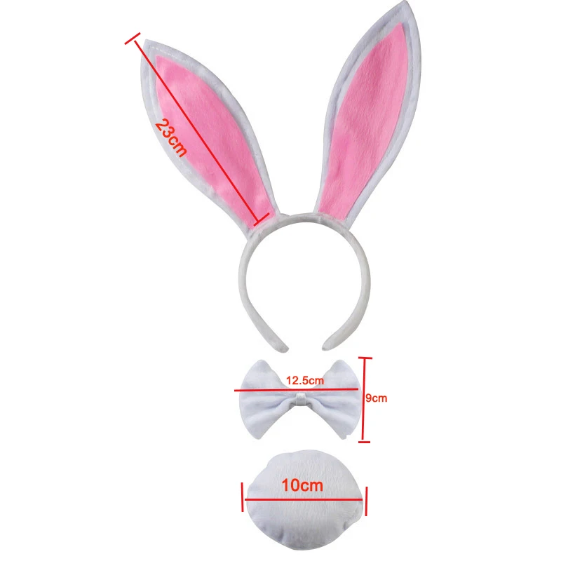 White Bunny Rabbit Tutu Dress Kids Pet Birthday Outfit Halloween Costume Baby Girls Animal Dresses Tail Bow Set Easter Vestidos - view 3