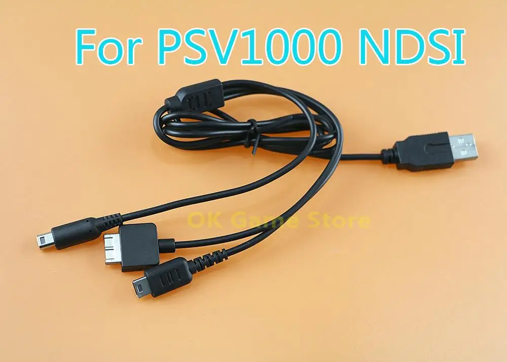 닌텐도 NDSL NDS NDSI XL 3DS PSV 1000 용 3 인 1 USB 충전기 충전 케이블 코드, 1 피스