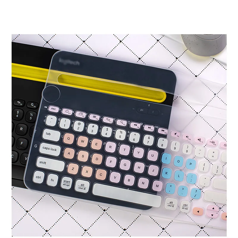 

Waterproof Dustproof Color Silicone keyboard Skin Guard Cover Protector For Logitech K480