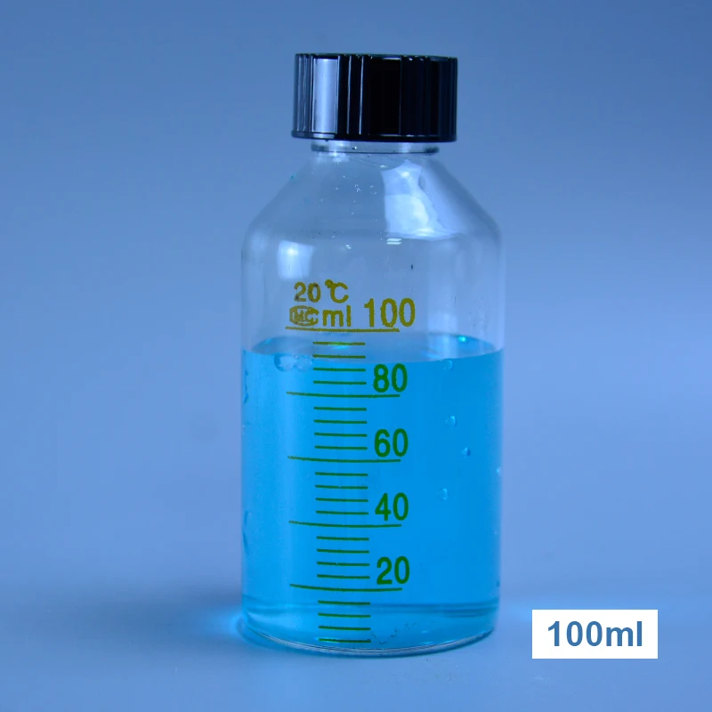 5ml to 1000ml Lab Graduated Round Borosilicate Glass Reagent Bottle Serum bottle Graduation Sample Vials