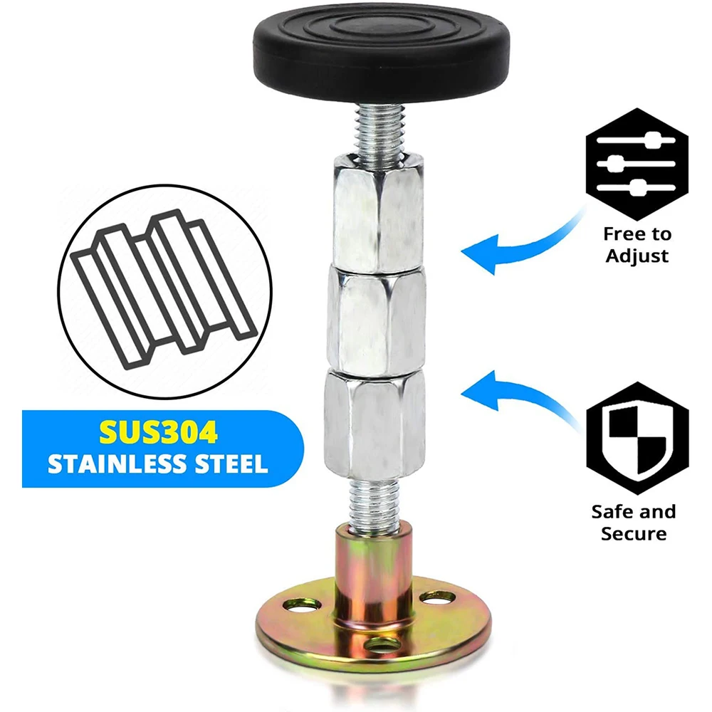 4Pcs Adjustable Threaded Bed Frame Anti-Shake Tool, Headboard Stoppers Fixer, Bedside Antishake Telescopic Support Stabilizer