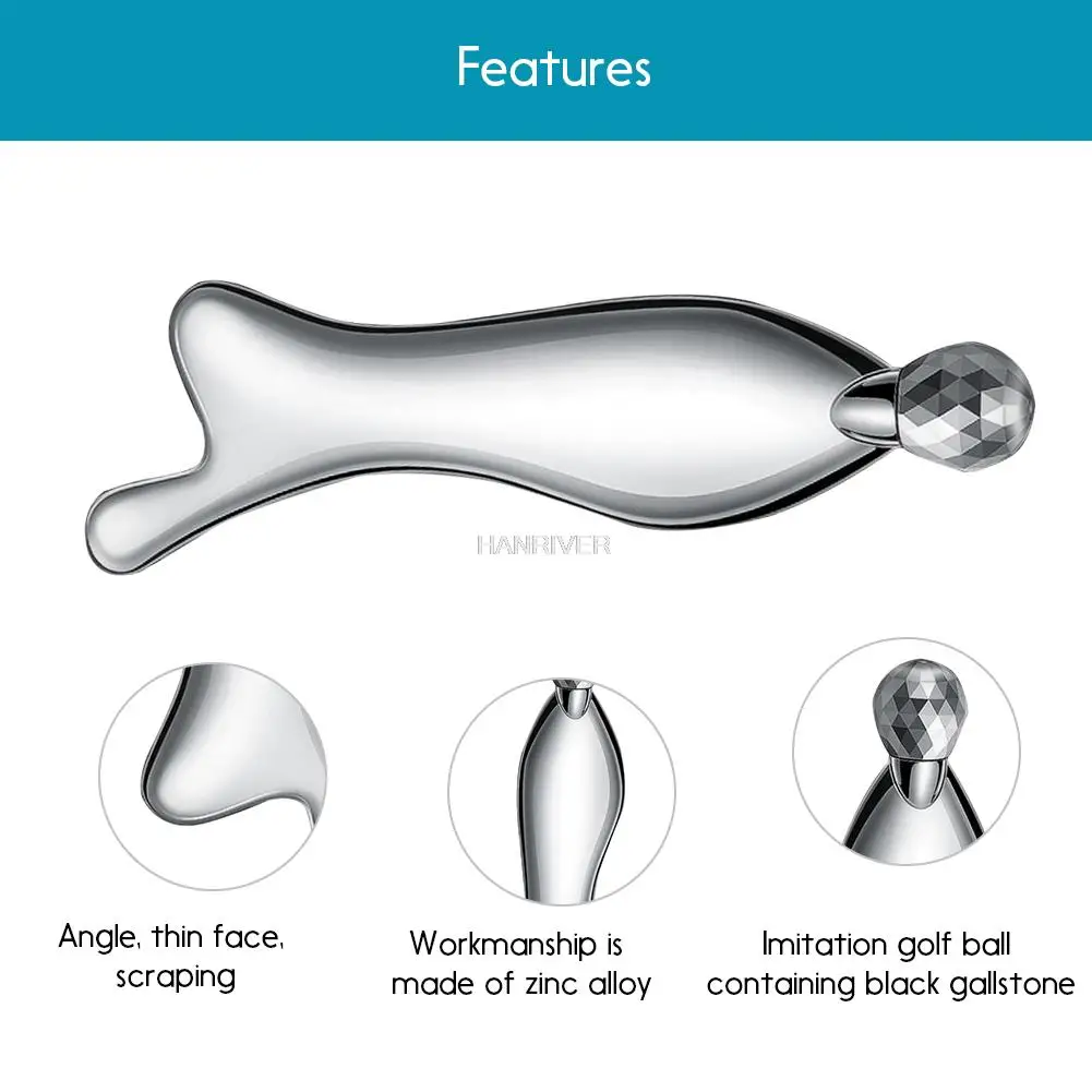 Face Lift Massage Reuse Guasha Board Face Lift Tool Titanium Alloy Face Massager Effective Fashion V Shape Reduce Fine Lines