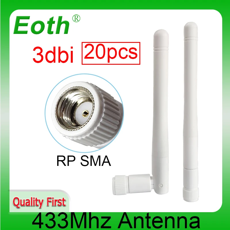 

EOTH 20 шт. 433 МГц Антенна 3dbi sma гнездовая lora антенна pbx iot модуль lorawan сигнальный приемник антенна с высоким коэффициентом усиления