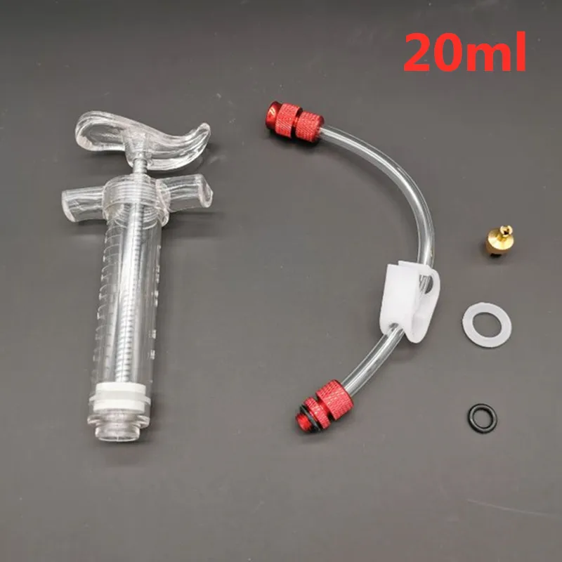 Bike repair tool vacuum tire tube syringe mountain bike tire rubber hose filling fluid repair charging tool 20ml 50ml