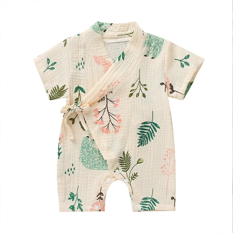 

COSPOT Newborn Summer Jumpsuit Baby Boys Girls Short Mouw Romper Bebes Body Pak Newborn Clothes 2023 New 30