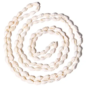 خرز صدفة طبيعية لصنع المجوهرات ، شكل الحلزون ، سحر المحارة ، قذائف حبلا حلزونية ، إكسسوارات DIY ، 15 بوصة أعلى 6 مبيعات لبيض الحلزون - رقم 1