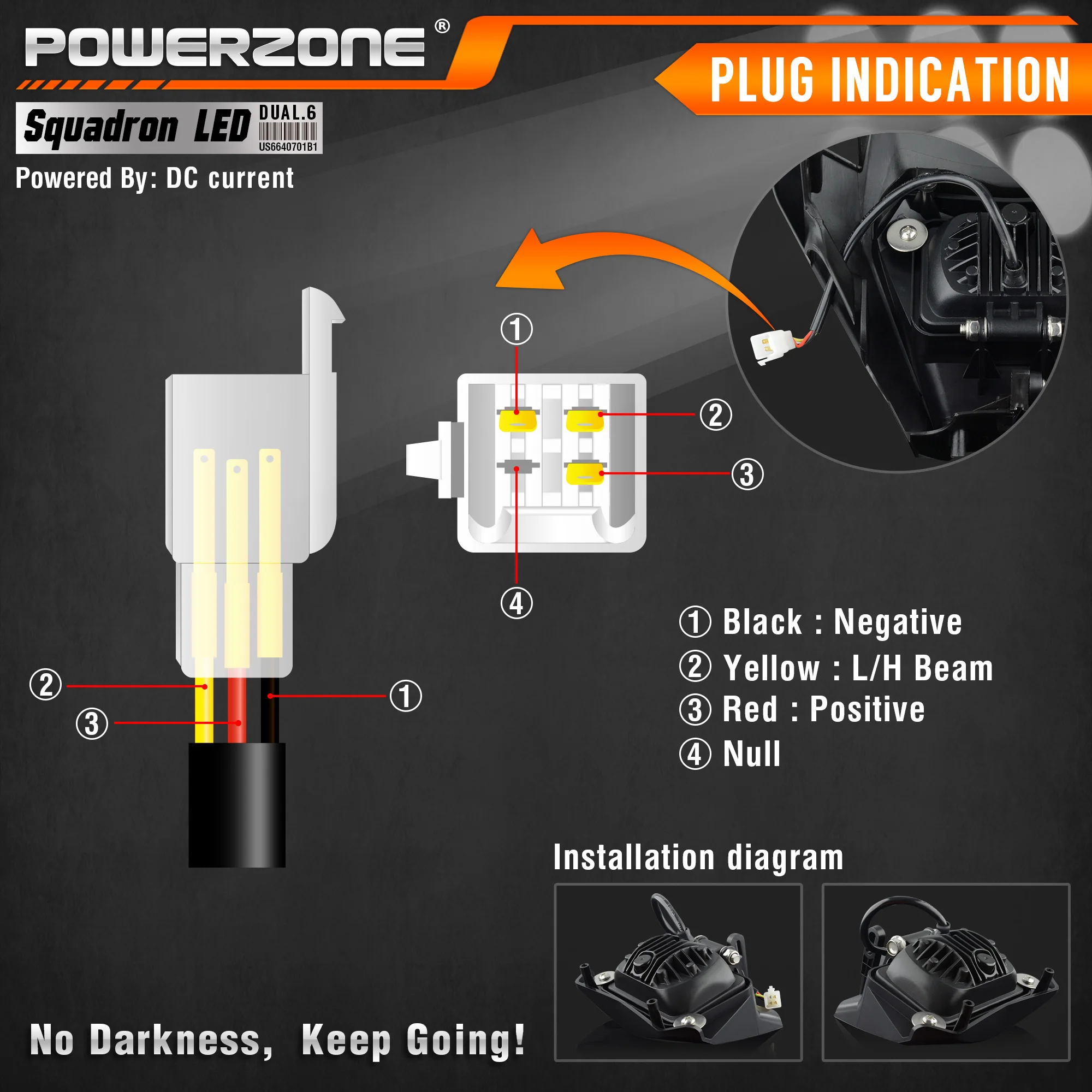 PowerZone Motorcycle  Headlight Headlamp Head Light Supermoto Fairing For KTM EXC SXF MX Dirt Bike Enduro  Headlight