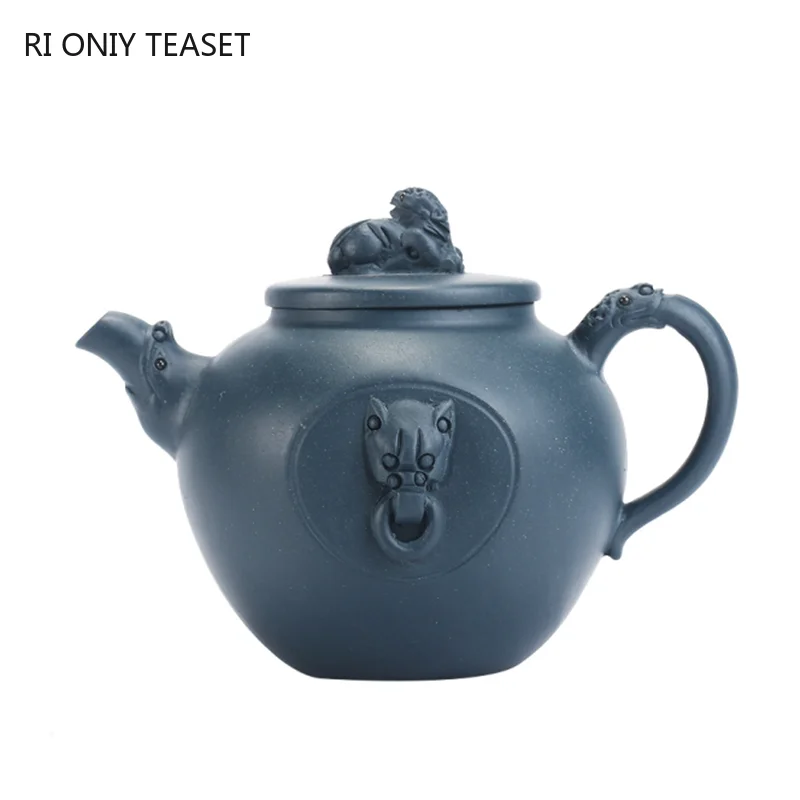 290ml Creativity Yixing Purple Clay Teapot Raw Ore Azure Mud Home Tea Pot Zisha Filter Beauty Kettle Chinese Tea Set Accessories