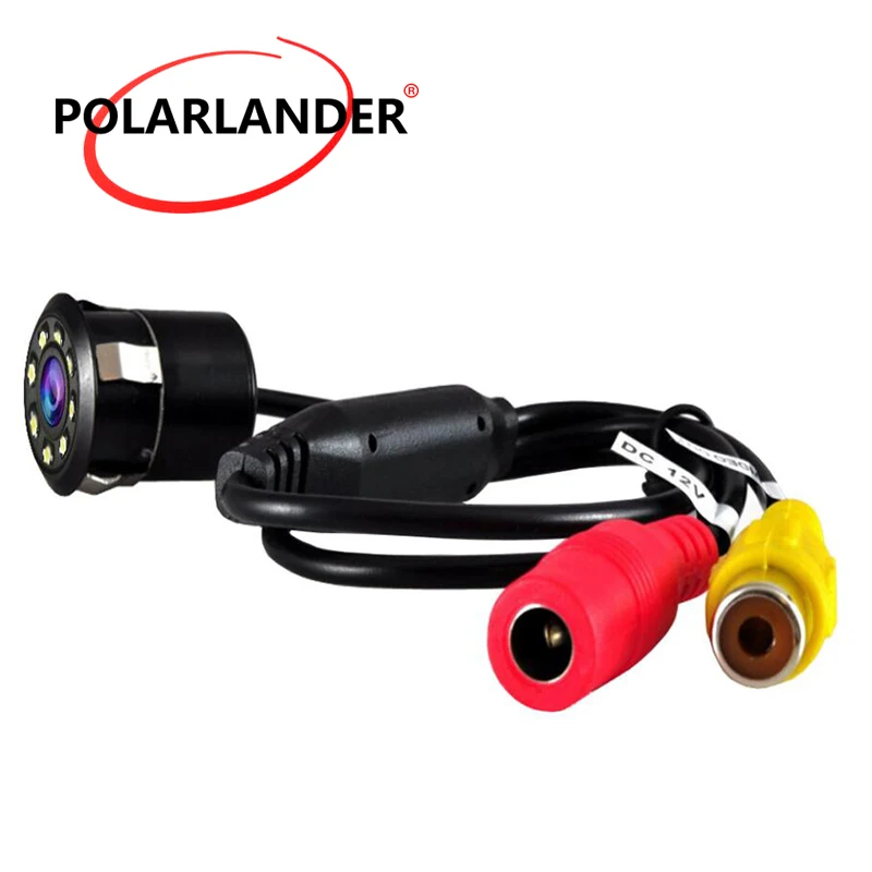 CCD 18.5MM Car Rear View Camera Waterproof Universal Back Up 170 degree 8 LED Night Vision Parking Reverse Camera