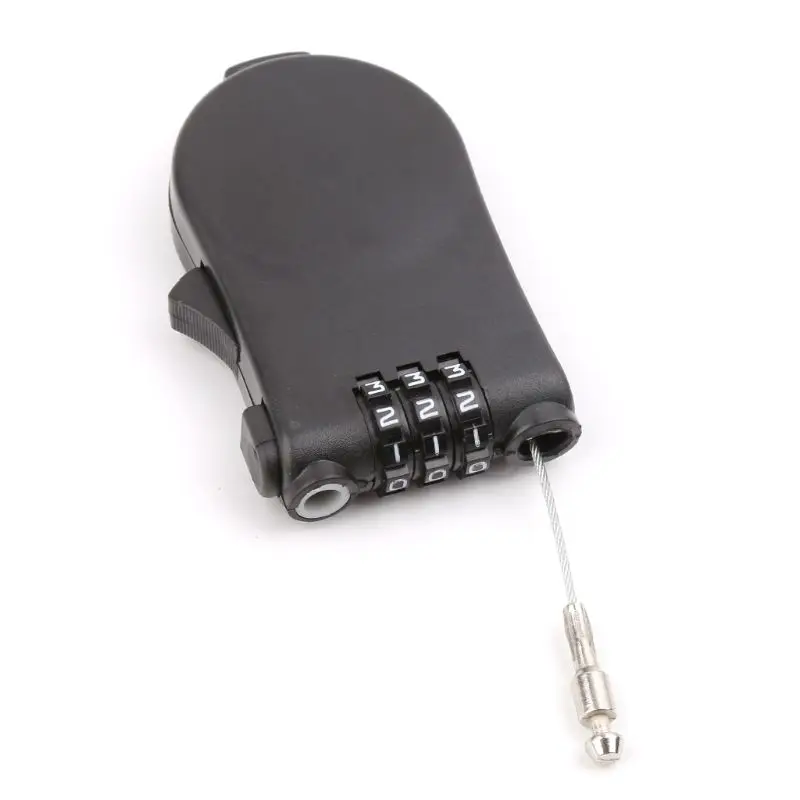 Retractable Wire Rope Password Lock Combination Coded Locker Outdoor Keyed Padlock A2UD
