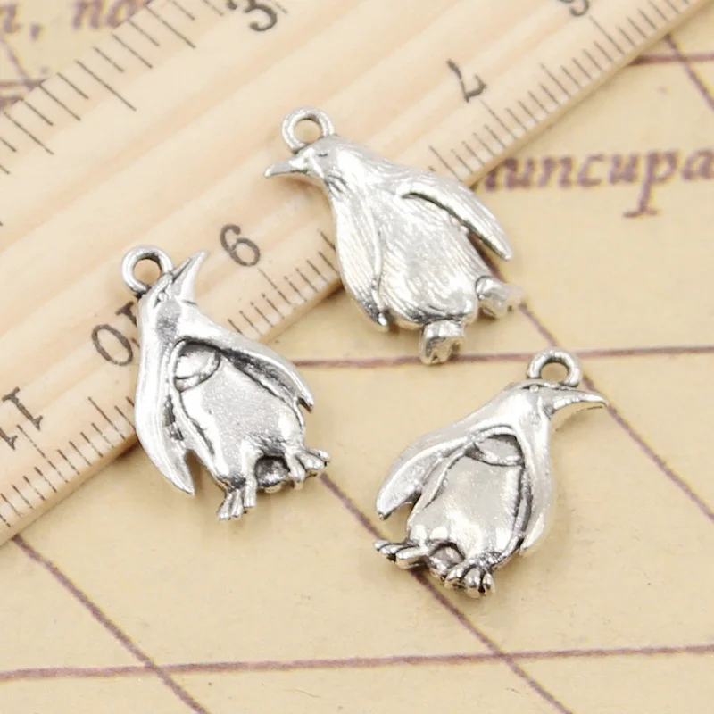 20szt Charms zwierząt pingwin 20x12mm tybetański kolor srebrny zawieszki antyczna biżuteria dokonywanie DIY Handmade Craft