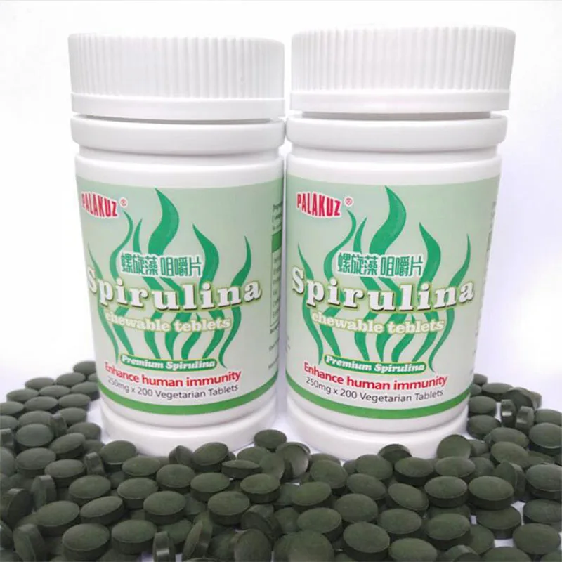 Tableta de espirulina orgánica Natural, obleas multivitaminas, rica en proteínas, buena salud, antifatiga