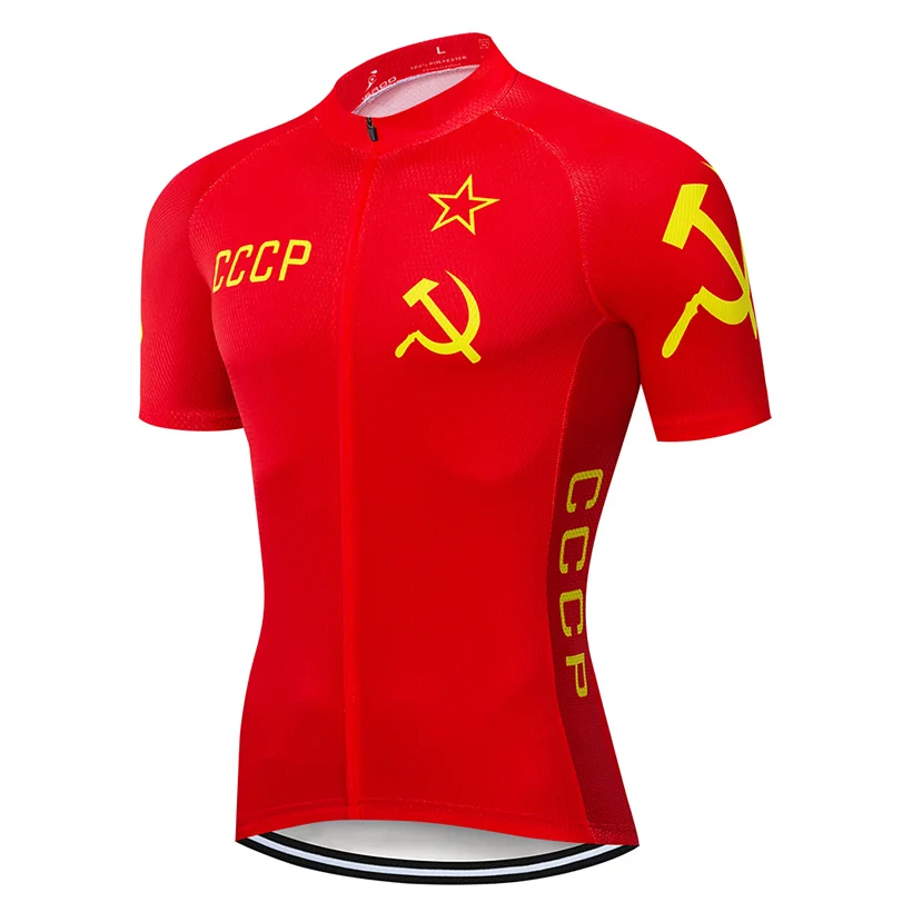 New CCCP Men's Cycling Jerseys Mtb Retro Cycling Clothing Red Bicycle Shirt Short Maillot Ciclismo Sportwear Bike Wear Clothes