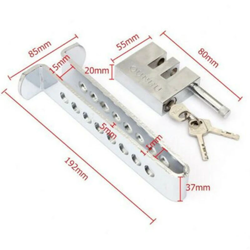 견고한 스테인리스 스로틀 액셀러레이터 스틸 도난 방지 강력 보안 장치, 자동차 브레이크 클러치 페달 잠금 장치 액세서리