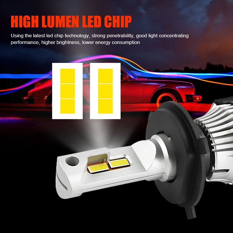 EURS P18 LED Lights H4 LED H7 H11 H8 HB4 HB3 9005 9006 9007 H13 Auto Car Headlight Bulbs H16 5202 P13W 52W 18000LM Auto Headlamp