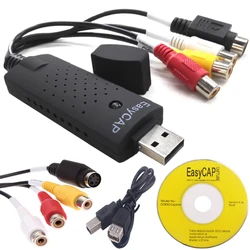 VAORLO EasyCAP USB Video Capture Card Adapter TV DVD VHS Captura de v deo Card Audio AV for Computer/CCTV Camera USB 2.0 EasyCAP