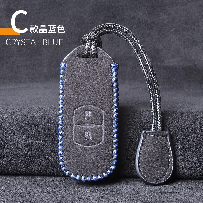 Leather car key cover case For Mazda 2 3 6 Axela Atenza CX-5 CX5 CX-3 CX-7 CX8 CX-9 2016 2017 2018 Smart 2/3 Buttons Auto Bag