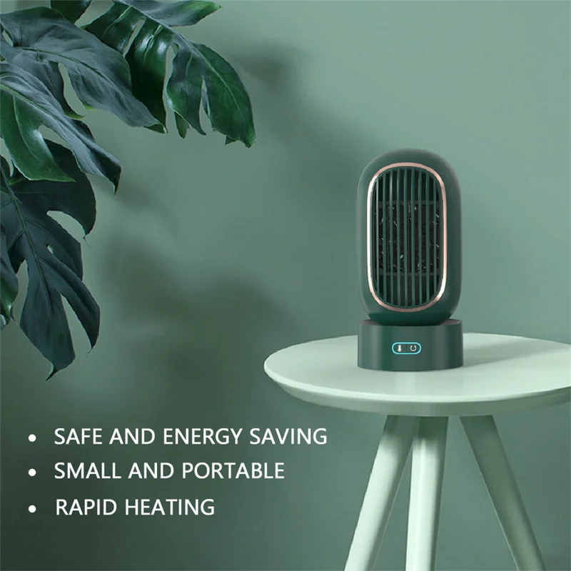 90° Shaking Head Electric Heater Fan Portable Desktop Quiet for Office Household Heating Warmer Machine Winter PTC Ceramic QN65