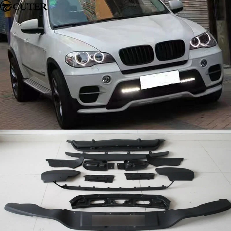 

E70 X5 M-tech Car Body Kit Pp Unpainted Front Lip Rear Diffuser for Bmw E70 X5 11-13