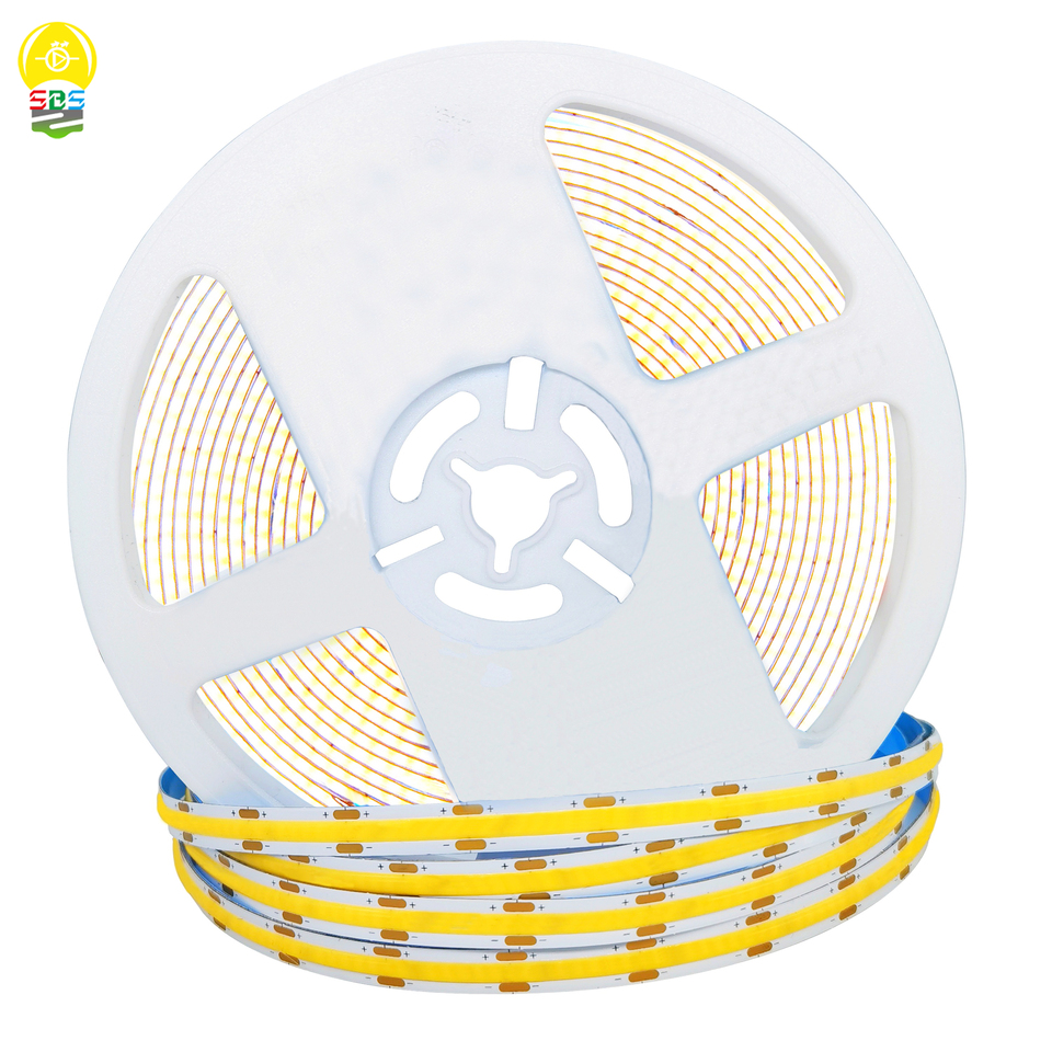  SUMBULBS FCOB LED Strip Light 480 Chips/M LED COB 12V Warm Nature Cool White for Bedroom Stage Home TV DIY Lighting Decoration 