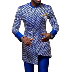 2021 Summer Fashion Style African Men Polyester Long Sleeve Plus Size Shirts M-3XL African Clothes