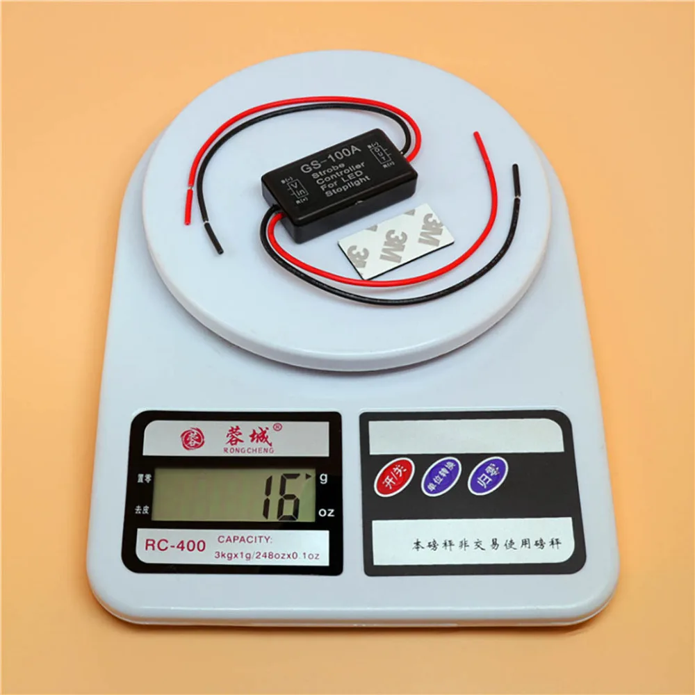 

Universal Flash Strobe Controller GS-100A Flasher Module for Vehicles Car LED Brake Stop Light Lamp Signal Light 12-24V