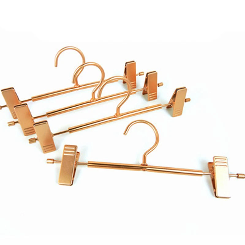 10 Pcs/lot 31cm Aluminium Alloy Pants Hangers with Clips Slip Resistant Multifunctional Skirt Trousers Hanger