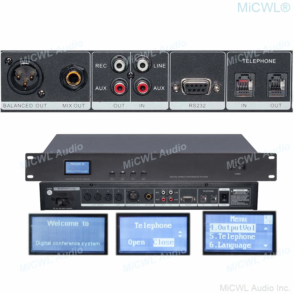 Hign-end CCS900 Digital Conference Microphone System President Delegate Desktop Gooseneck Built-in speaker Mic MiCWL A351M-A01