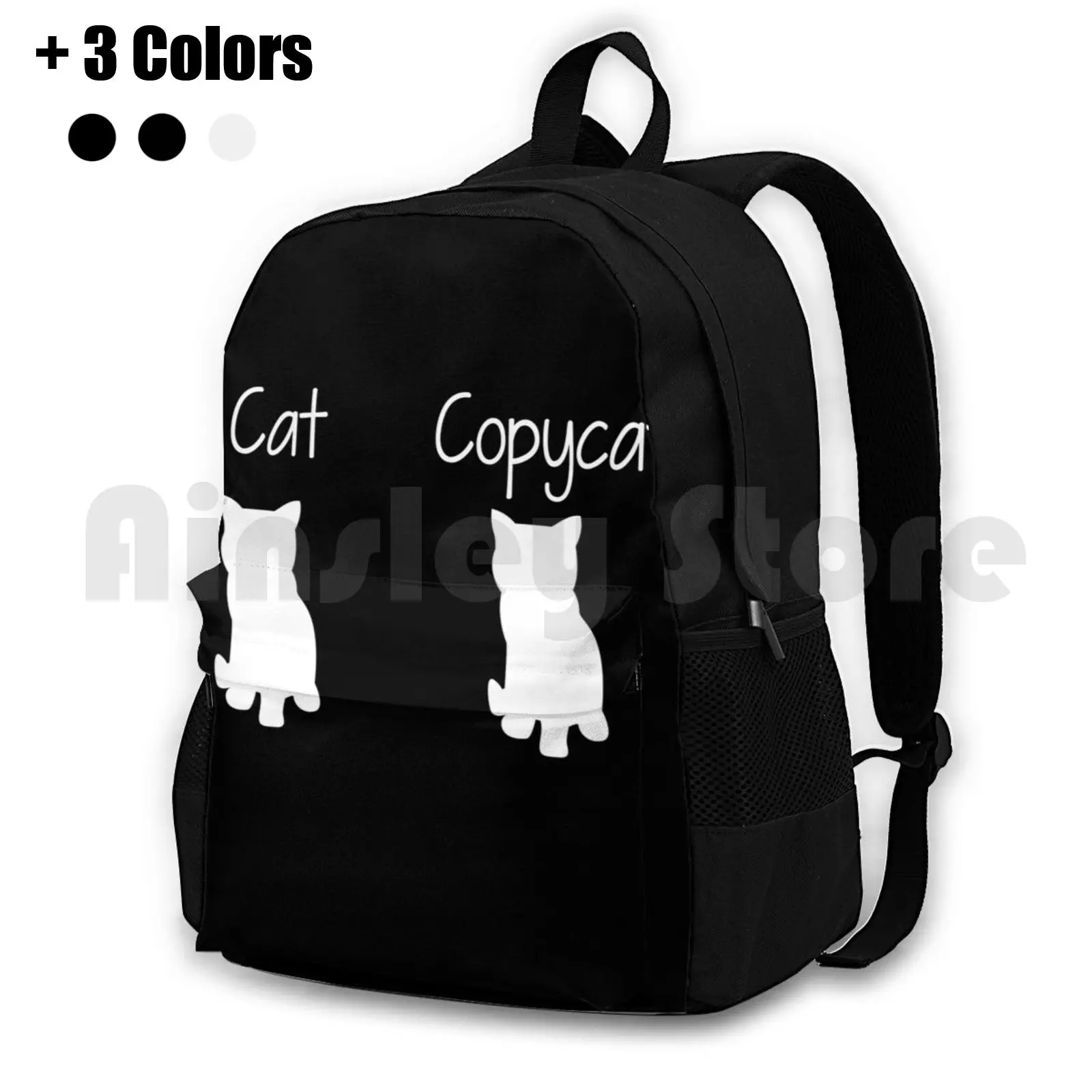 Cat And Copycat Outdoor Hiking Backpack Waterproof Camping Travel For Mother Mom Father Grandfather Grandmother Brother Sister