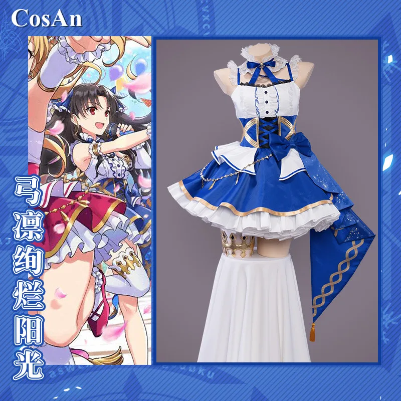 Hot Game Fate/Grand Order Tosaka Rin Cosplay Costume Brilliant Sunshine Elegant Sweet Dress Activity Party Role Play Clothing