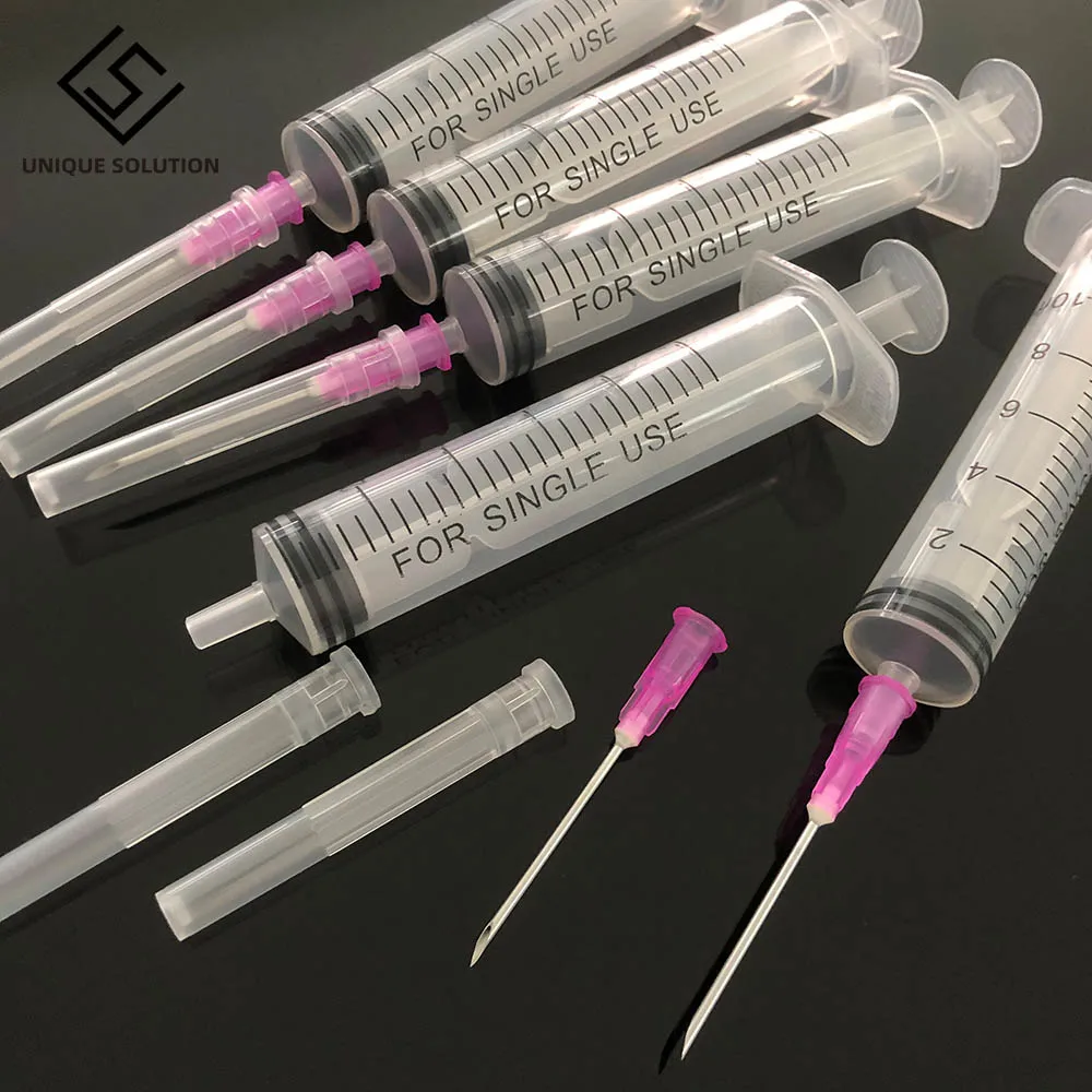 10mL Plastic Syringe Hydroponics Analyze Measuring Cubs Nutrients Syringe needle For Injectors Ink Cartridge Pets Cat Feeders