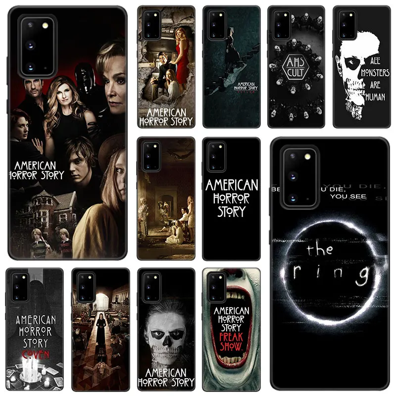 American Horror Story Silicone Phone Case For Samsung Galaxy S22 Pro S21 S20 FE Ultra S10 Lite S8 S9 S10E S10 Plus Black Cover