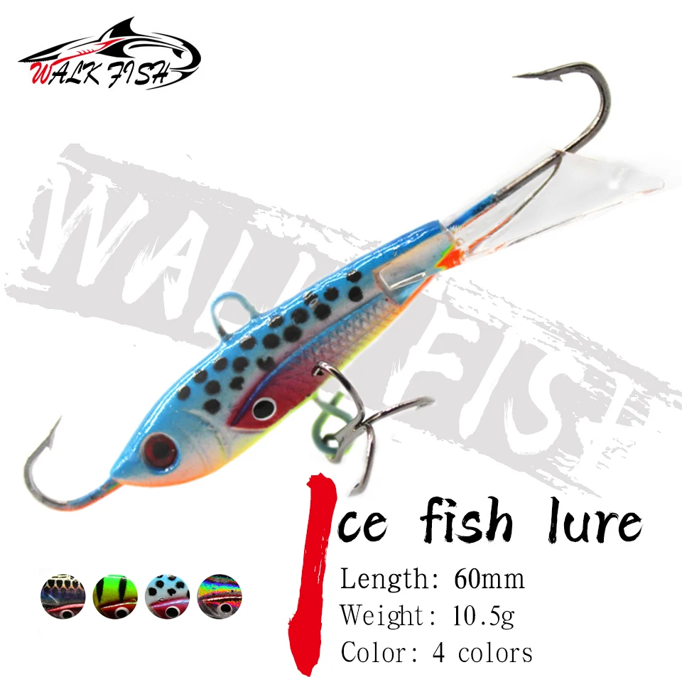 WALK FISH 1PCS Ice Jig Ice Fishing Lure 10.5g 6cm Balancer for Winter Fishing Articifial Bait Jig Lead Hard Carp Fishing Lure