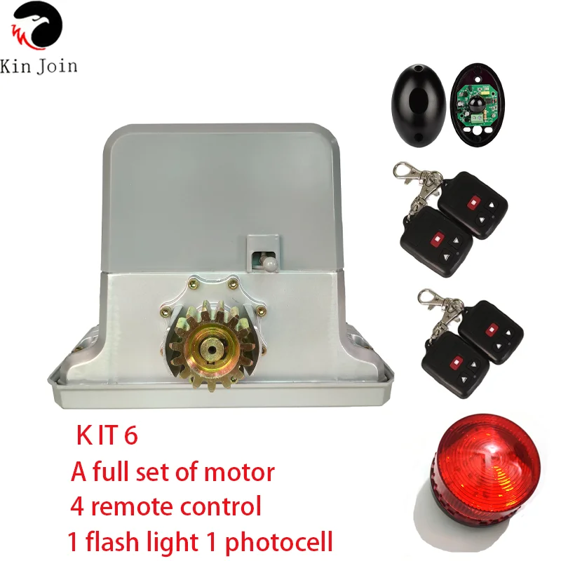 

Automatic Sliding Gate Opener Motor With Remote Heavy Duty 1800kg Controls(keyfobs Photocells Flash Light 3-Button Optional)