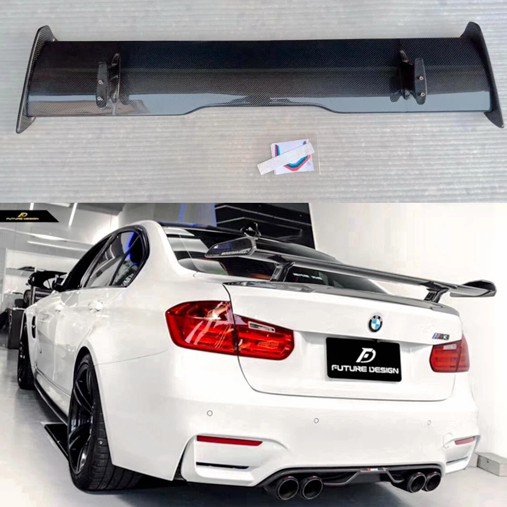 M Performance Style For BMW M1 M3 M4 M5 M6 F10 F30 G30 GT spoiler Carbon Fiber Rear Spoiler Wing Trunk Boot Cover Car Styling