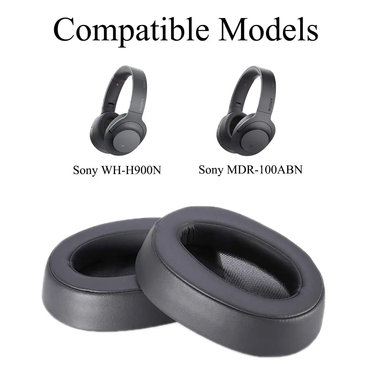 Almohadillas de repuesto para auriculares Sony MDR-100ABN H800, almohadillas para los oídos, almohadillas para los auriculares Sony WI-H900N, piezas de reparación