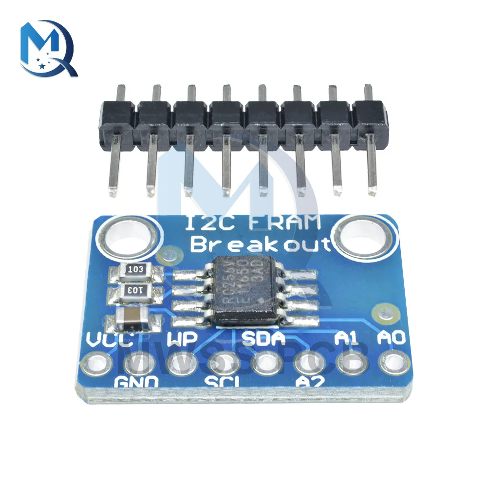 2.7V 5.5V MB85RC256V Memory IC 32KB Development Tools I2C Non-Volatile FRAM Breakout Board Module For Sensor Portable  Device