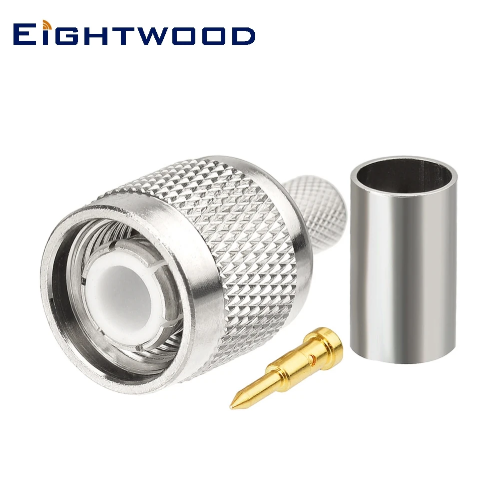 

Eightwood 5PCS TNC Plug Male RF Coaxial Connector Crimp LMR240 RG59 Cable for Antennas Industrial Wireless Military Broadband