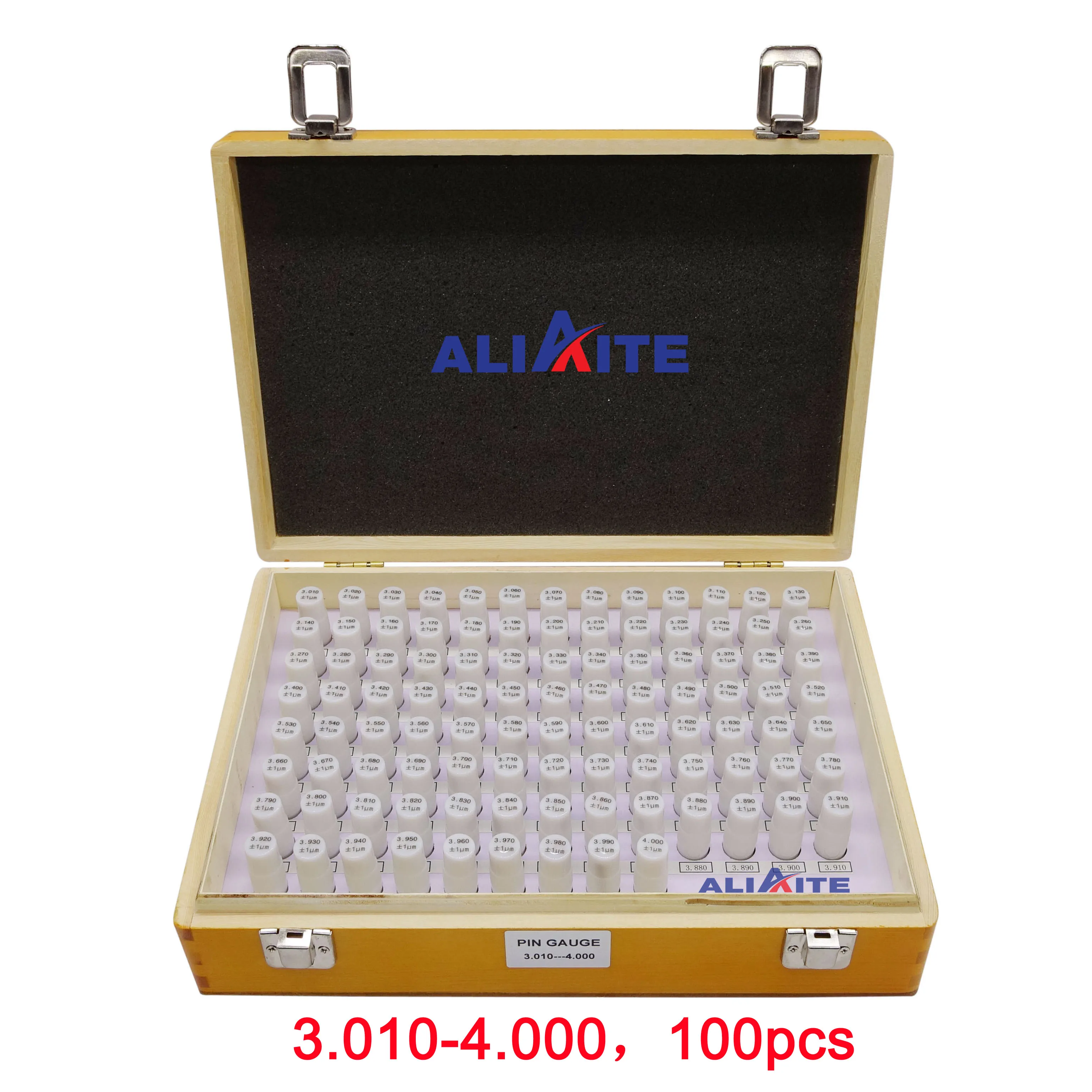 

Pin Gauge Set 3.010-4.000(Step: 0.01,100pcs)