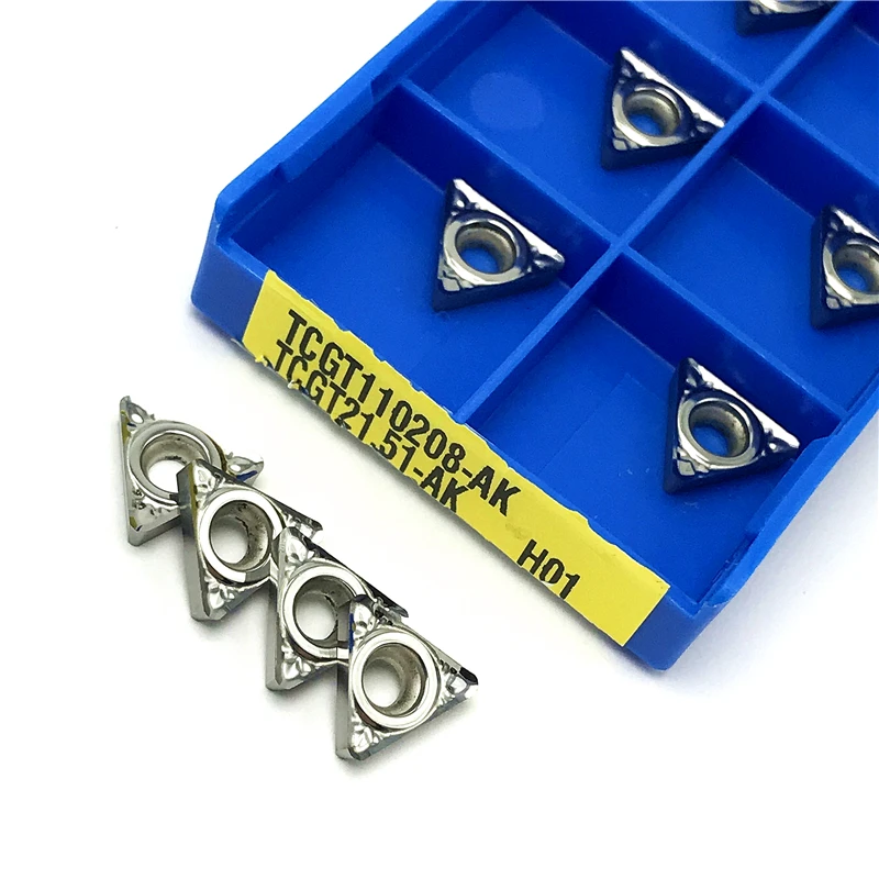 TCGT110202 TCGT110204 TCGT110208 AK H01 Aluminum Inserts turning tool metal lathe tools CNC carbide insert Cutting tool